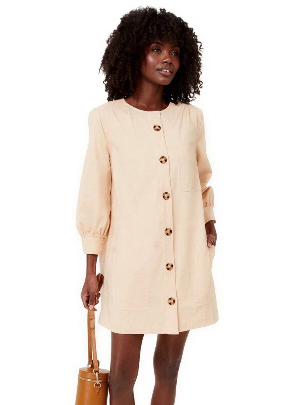 Tuckernuck Stone Blake Dress size M Women's A-Line Shift Long Sleeve Mini Career